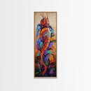 Crab Abstract, Bright Sea, Canvas Print, Nautical wall art, whimsical seafood decor, coastal beach house accent, bold boho lobster painting