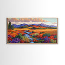 Autumn River, Golden Fields, Mountain View, Canvas Print, Fall Landscape Wall Art, Rustic Living Room Art, Seasonal Entryway Decor