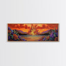 Burning Sky, Sunset Fire, Vibrant Nature, Canvas Print, Fall wall decor, dramatic sky wall art, living room art, abstract art