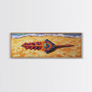 Tribal Arrow Symbol, Colorful Boho Style, Desert Beach Art, Canvas Print, Southwestern Decor, Eclectic Wall Accent