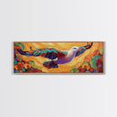 Soaring Bird, Colorful Flight, Nature Bird Art, Desert Skies, Framed Canvas Print hallway wall decor, boho art, inspirational wall piece