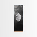 Floating Leaf, Autumn Stillness, Water Reflection, Framed Canvas Print, Fall inspired decor, Bathroom minimalist art, Botanical nature gift