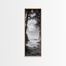 Island View, Forest Coastline, Secluded Shore, Tranquil Ocean Scene, Canvas Print, Boho Decor, Entryway Wall Art, Nature Wall Aesthetic