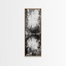 Forest Reflection, Tranquil Lake, Evergreen Woods, Wilderness Scene, Canvas Print, Rustic Cabin Wall Decor, Nature Photography Art