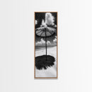 Beach Umbrella, Summer Shade, Ocean Serenity, Island Dreams, Coastal Peace, Framed Canvas Print, Living Room Wall Art, Boho Tropical Décor