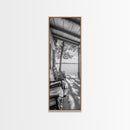 Lake Porch View, Rustic Charm, Cabin Vibes, Relaxing Nature Scene, Framed Canvas Print, Farmhouse Decor, Cozy Living Room Wall Art, Lakehouse Art