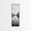 Mountain Lake, Glassy Water, Serene Reflection, Canvas Print, Bedroom Wall Art, Nature Photography, Minimalist Decor, Tranquil Vibe