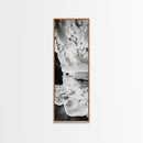 Ocean Sunset Foam, Coastal Waves Print, Seascape Minimalist, Fall Bathroom Decor, Canvas Print, Black White Beach Photography