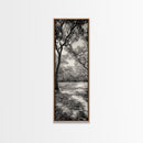 Autumn Forest Light, Peaceful Woodland Canopy, Fall Vibes Scene, Framed Canvas Print, Cozy Living Room Art, Entryway Wall Art
