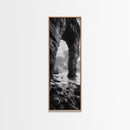 Sea Arch, Coastal Rocks, Ocean Waves, Dramatic Sky, Framed Canvas Print, Coastal Wall Art, Minimalist Beach House Decor, Bedroom Artwork