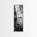 Ocean Cliffs, Moody Coast, Nature Wall Art, Canvas Print, Modern Coastal Decor, Minimalist Seascape, Bathroom or Bedroom Artwork