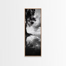 Reflections, Tranquil Shore, Tree Silhouette, Canvas Print, Zen Minimalist Decor, Beach Meditation Space or Spa Wall Art, Minimalist Decor