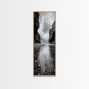 Mountain Valley, Serene Stream, Canyon Light, Framed Canvas Print, Peaceful Nature Scene, Bedroom or Study Minimalist Wall Decor