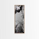 Tidal Pool, Coastal Rock, Still Water, Natural Texture, Framed Canvas Print Earth Tone Decor, Zen Bathroom Art, Modern Minimalist Nature Wall Print