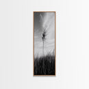 Solitary Grass Print, Minimalist Field Art, Tall Grass Photography, Rustic Bedroom Wall Decor, Framed Canvas Print, Fall Nature Vibe