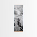 Seaweed Trail, Ocean Depth, Coastal Texture, Shoreline Calm, Marine Inspired Canvas Print, Minimalist Bathroom Wall Art, Ocean Decor