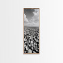 Shell Beach, Coastal Texture, Seashell Ground, Nature’s Bounty, Rustic Ocean Canvas Print, Neutral Kitchen Wall Art, Boho Coastal Style