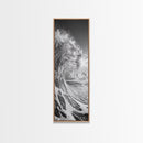 Ocean Wave, Splash Art, Dramatic Sea, Framed Canvas Print, Surfer Gift, Beach House Decor, Dynamic Water Scene, Nature Photography