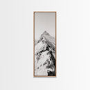Alpine Peak, Snow Summit, Rugged Path, Canvas Print, Adventure Wall Decor, Minimalist Nature Art, Winter Landscape Photography