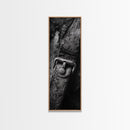 Leather Strap, Worn Texture, Rustic Detail, Framed Canvas Print, Industrial Wall Decor, Masculine Style, Close-Up Texture Art