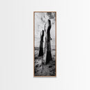 Coastal Decay, Metal Anchors, Beach Remnants, Nautical Texture Canvas Print, Industrial Entryway Wall Art, Rustic Coastal Style