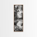 Reflective Forest, Nature Calm, Monochrome Trees, Peaceful Swamp, Framed Canvas Print, Rustic Cabin Decor, Moody Wall Art, Entryway Print
