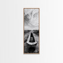 Rustic Trough Scene, Country Minimalist Art, Weathered Landscape Print, Nature Photography, Farmhouse Kitchen Decor, Framed Canvas Print