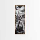 Stone Water Channel, Ancient Pathway Art, Moody Landscape Photography, Historical Wall Decor, Study or Hallway Accent, Canvas Print