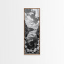Lake Reflection, Mountain View, Cloud Mirror, Canvas Print, Peaceful Nature Scene, Bedroom Wall Art, Modern Rustic Landscape Decor