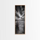 Desert Light Rays, Nature Sunset Art, Dramatic Sky Wall Decor, Canvas Print, Minimalist Desert Landscape, Living Room Wall Art
