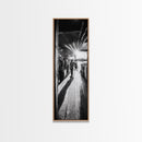 Dockside Market Light, Urban Waterfront Print, Golden Hour Street Scene, Canvas Print, Kitchen Wall Art, Moody City Photography