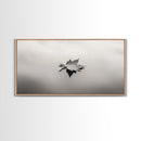 Autumn Leaf, Tranquil Water, Floating Serenity, Soft Tones Nature Art, Canvas Print, Fall Bedroom Wall Art, Minimalist Style