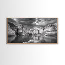 Glacier Wall Reflection, Dramatic Ice Valley Scene, Wilderness Nature Print, Framed Canvas Print, Den Wall Art, Moody Decor