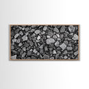 Natural Stone Texture, Dark Rock Pattern, Earthy Wall Background, Canvas Print, Office Wall Art, Modern Industrial Style, Minimalist Style