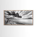 Tree Horizon, Curved Pine, Coastal Calm, Zen Scene, Canvas Print, Living Room Wall Art, Wabi Sabi Decor, Natural Minimal Aesthetic