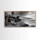 Tropical Beach Sunset, Coastal Retreat Art, Island Vibes, Ocean Paradise Canvas Print, Bedroom Wall Art, Boho Beach House Decor