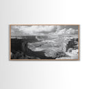 Desert Canyon Vista, Monument Valley View, Rugged Landscape Photography, Framed Canvas Print, Western Living Room Wall Art