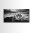 Ocean Rope Coil, Stormy Sea Art, Nautical Wall Decor, Coastal Photography, Canvas Print, Moody Ocean Art, Bathroom Wall Art, Nautical Home Decor