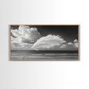 Pampas Grass Coast, Minimalist Beach Art, Boho Coastal Scene, Neutral Tones, Canvas Print, Living Room Wall Art, Fall Decor, Hallway Wall Art