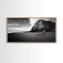 Coastal Rock Cliff, Dramatic Shore Scene, Sunset Beach Landscape, Nature Power Mood, Canvas Print, Office Wall Art, Modern Rustic Decor