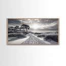 Beach Path Sunrise, Coastal Home, Nature Photography, Framed Canvas Print, Entryway Art, Coastal Grandmillennial Decor, Morning Light Scene