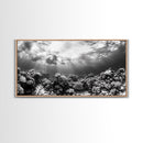 Coral Reef, Ocean Depths, Sunlight Rays, Marine Life, Canvas Print, Minimalist Nature Art, Bathroom Decor, Underwater Scene, Bedroom Wall Art