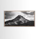Mountain Peak, Majestic Range, Moody Skies, Canvas Print, Wilderness Wall Art, Cabin Decor, Adventure Style, Nature Inspired Room