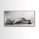 Driftwood Sculpture, Organic Modern Art, Natural Wood Texture, Neutral Decor, Framed Canvas Print, Bedroom or Living Room Wall Art