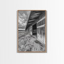 Rustic Barn, Weathered Wood, Country Charm, Canvas Print, Farmhouse Wall Art, Autumn Decor, Entryway Rustic Home Accent, Living Room Art