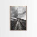 Winding Path, Hilltop View, Cloudy Horizon, Minimalist Landscape, Canvas Print, Bedroom Wall Art, Serene Decor, Fall Art Piece