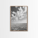 Open Sky, Serene Plains, Summer Day, Canvas Print, minimalist landscape art, farmhouse decor, bedroom wall art, neutral tones