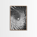 Twisted Rope Spiral, Abstract Fiber Art, Monochrome Texture, Modern Canvas Print, Minimalist Office or Contemporary Wall Decor