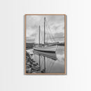 Sailboat Reflection, Harbor Calm, Nautical Scene, Canvas Print, Coastal Wall Art, Beach House Decor, Ocean Photography, Bathroom Art