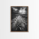 Fish Migration, Dramatic Sky, Moody Landscape, Framed Canvas Print, Dark Nature Art, Rustic Cabin Decor, Fall Wall Art, Nature Drama